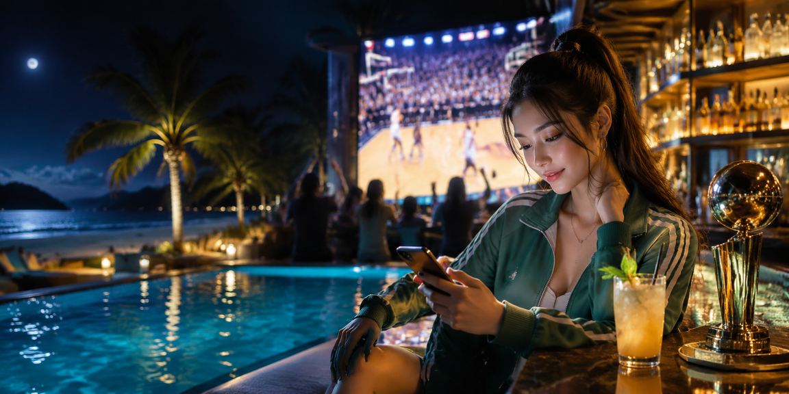 Người chơi tại Côn Đảo theo dõi kèo bóng rổ tại bãi biển vào buổi tối